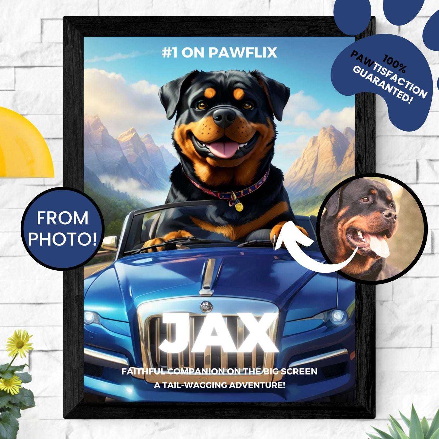 Digital Personalized Pet Movie Poster