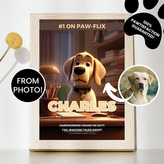 Digital Personalized Pet Movie Poster